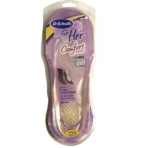 Dr. Scholls For Her Comfort Insoles Clear Massaging Gel for Shoes Women Sz 6-10